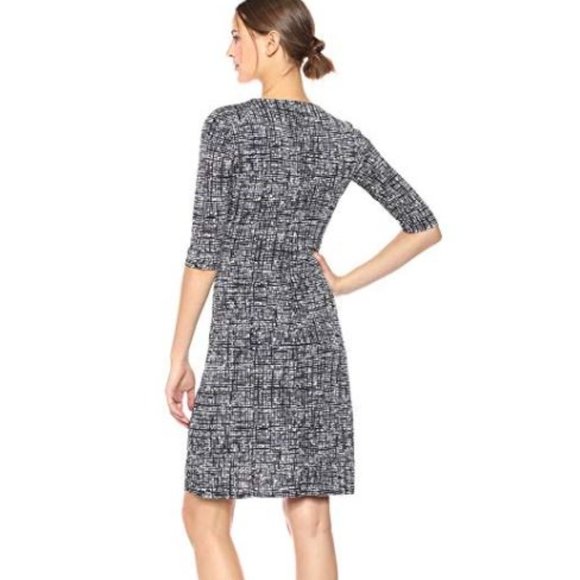 NWT ELLEN TRACY Crossover Twisted Front Dress - Picture 2 of 8